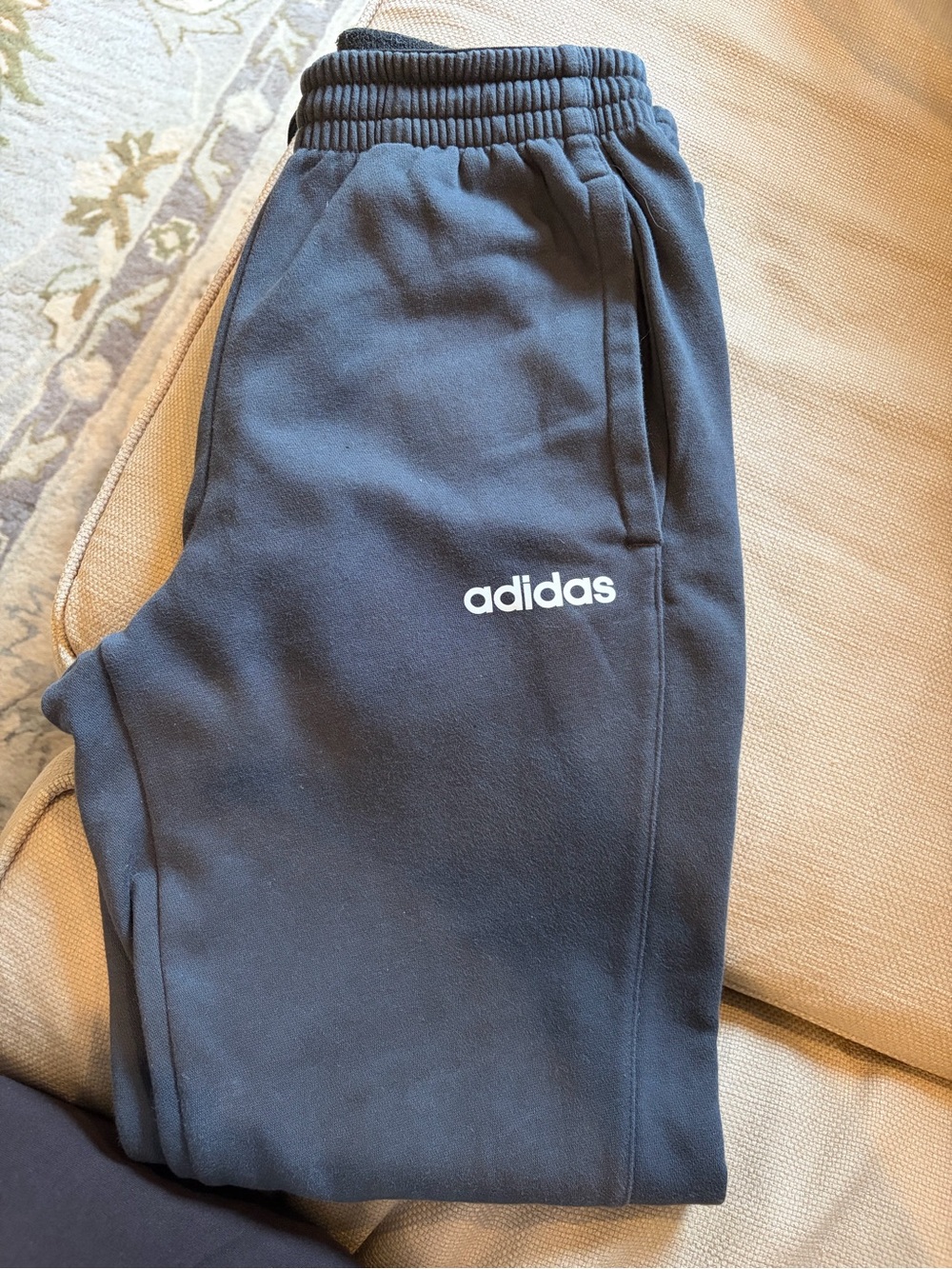 adidas charcoal grey Sweatpants with White Logo size men’s small
